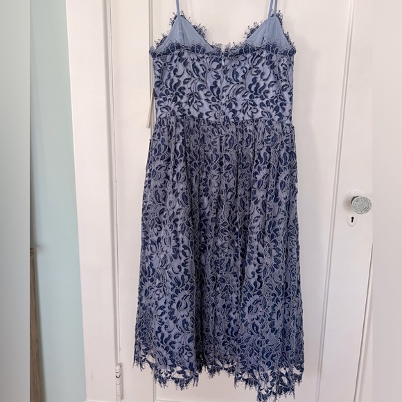 ELIZA J Periwinkle Lace Midi Dress NWT - Picture 2 of 7